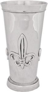 Prunkvoller Barock Becher Messing vernickelt mit Lilien Motiv von Casa Padrino