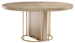 Casa Padrino Luxus Esstisch Braun / Messing  150 x H. 75 cm - Luxus Qualit�t