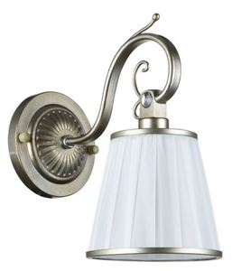 Casa Padrino Jugendstil Wandlampe Silbergold / Wei 14 x 24 x H. 27 cm - Art Deko Mbel