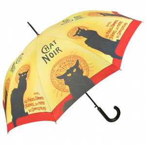 Designer Regenschirm Chat Noir Pariser Kabarett -  Eleganter Stockschirm - Automatikschirm