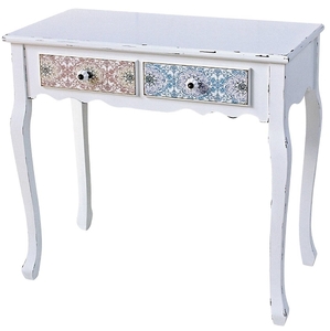 Casa Padrino Landhausstil Konsole Antik Wei� / Mehrfarbig 80 x 40 x H. 74 cm - Shabby Chic M�bel
