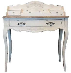 Casa Padrino Landhausstil Sekret�r Antik Wei� / Braun 90 x 40 x H. 102 cm - Sekret�r im Shabby Chic Look