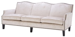 Casa Padrino Luxus Wohnzimmer Sofa Creme / Schwarz 220 x 98 x H. 90 cm - Limited Edition