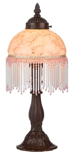 Casa Padrino Barockstil Tischleuchte / Hockerleuchte Mehrfarbig  15 x H. 34 cm - Barock Leuchte