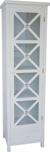 Casa Padrino Landhausstil Vitrine Wei� 56 x 45 x H. 194 cm - Landhausstil M�bel