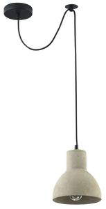 Casa Padrino Hngeleuchte / Pendelleuchte Grau  16 x H. 16 cm - Moderne Leuchte mit Beton Lampenschirm