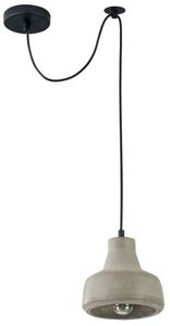 Casa Padrino Hngeleuchte / Pendelleuchte Grau  16,5 x H. 15 cm - Moderne Leuchte mit Beton Lampenschirm