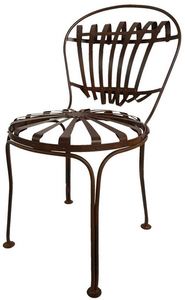 Casa Padrino Schmiedeeisen Gartenstuhl  40 x H. 90 cm - verschiedene Farben - Jugendstil Gartenmbel 