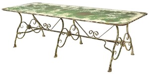 Casa Padrino Jugendstil Gartentisch Antik Gr�n 250 x 90 x H. 75 cm - Gartenm�bel im Jugendstil BW F!!!