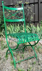 Casa Padrino Schmiedeeisen Gartenstuhl 37 x 38 x H. 84 cm - verschiedene Farben - Jugendstil Gartenm�bel 