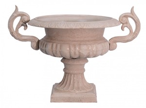 Casa Padrino Antik Stil Garten bertopf Antik-Weiss Gussmetall - Blumentopf Pflanzentopf