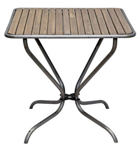 Casa Padrino Nostalgie Gartentisch Braun 80 x 80 x H. 75 cm - Jugendstil Gartenm�bel