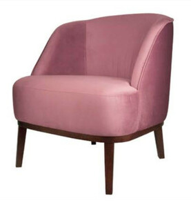 Casa Padrino Luxus Lounge Sessel Rosa / Braun 66 x 66 x H. 70 cm - Luxus Kollektion