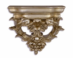 Casa Padrino Barock  Wandkonsole Antik Silber 29 x 26,8 x H.13,6  - Hotel M�bel