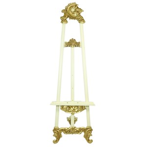 Casa Padrino Barock Schild St�nder in Creme/Gold - Hotel, Cafe, Restaurant, Ladeneinrichtung, Shop Einrichtung
