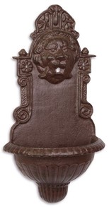 Casa Padrino Jugendstil Gusseisen Wandbrunnen Braun 40,5 x 21,4 cm - Gartenm�bel & Deko