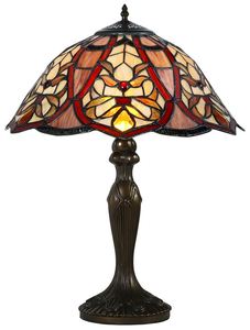 Casa Padrino Tiffany Tischleuchte / Tischlampe Mehrfarbig  40 x H. 59 cm - Luxus Wohnzimmer Leuchte