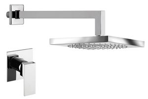 Luxus Duschgarnitur Unterputz-Duscheneinhebelmischer mit Kopfbrause Silber - Luxus Badezimmer Duschset 