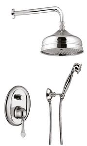 Luxus Badezimmer Duschgarnitur / Brauseset mit Swarovski Kristallglas Silber - Luxus Qualit�t 