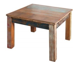 Casa Padrino Designer Massivholz Couchtisch Bunt 60 x H. 45 cm -  Massivholz - Salon Wohnzimmer Tisch 