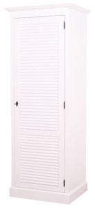 Casa Padrino Landhausstil Schlafzimmerschrank / Kleiderschrank mit T�r Wei� 76 x 59 x H. 200 cm - Schlafzimmerm�bel 