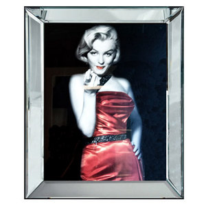 Casa Padrino Designer Bild Lady in Red Marilyn Monroe Mod1 - Limited Edition