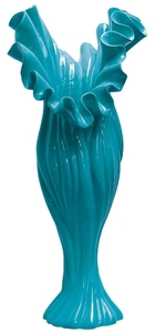 Casa Padrino Designer Blumenvase Blau B. 24 cm H�he 60 cm Mod1 - Dekovase