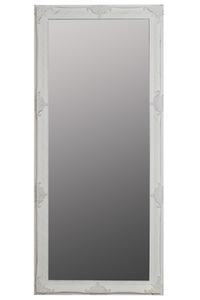 Casa Padrino Barock Spiegel Weiss mit wundersch�nen antik Verzierungen H. 162 cm - Handgefertigt