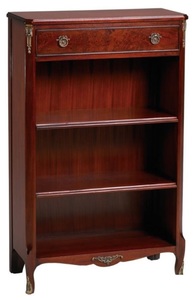 Casa Padrino Barockstil Bcherschrank mit Schublade Rotbraun 66,5 x 29,5 x H. 107,3 cm - Luxus Barock Mbel