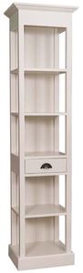 Casa Padrino Landhausstil Regalschrank mit Schublade Creme 50 x 39 x H. 197 cm - Landhausstil M�bel