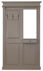 Casa Padrino Landhausstil Garderobe mit Schublade Dunkelgrau 131 x 19 x H. 210 cm - Landhausstil Mbel