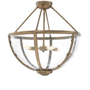 Casa Padrino Luxus Deckenleuchte Antik Messing Gold  60 x H. 55 cm - Hotel & Restaurant Deckenlampe