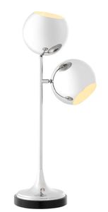 Casa Padrino Tischleuchte Silber / Schwarz  32 x H. 74 cm - Luxus Qualit�t