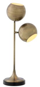 Casa Padrino Tischleuchte Antik Messing / Schwarz  32 x H. 74 cm - Luxus Qualit�t