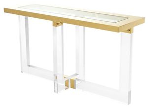 Casa Padrino Konsole / Konsolentisch Gold 140 x 45 x H. 78 cm - Luxus M�bel