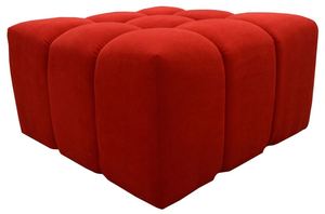 Casa Padrino Luxus Hocker / Sitzhocker Rot 90 x 90 x H. 50 cm - Wohnzimmermbel