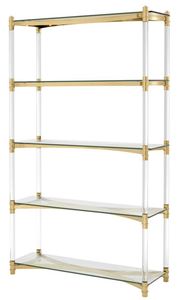 Casa Padrino Wohnzimmerschrank / Regalschrank Gold 117 x 41 x H. 200 cm - Luxus M�bel