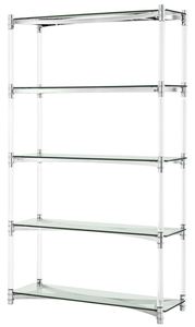 Casa Padrino Wohnzimmerschrank / Regalschrank Silber 117 x 41 x H. 200 cm - Luxus M�bel