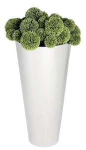 Casa Padrino Edelstahl �bertopf Silber  33 x H. 70 cm - Luxus Blumentopf 