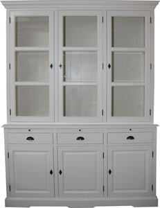Casa Padrino Landhausstil K�chenschrank Weiss 167 x 51 x H. 219 cm - 2 Teiliger K�chenschrank