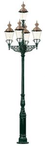Casa Padrino Gartenlaterne Gr�n / Kupfer  103 x H. 375 cm - Nostalgische Gartenlampe 