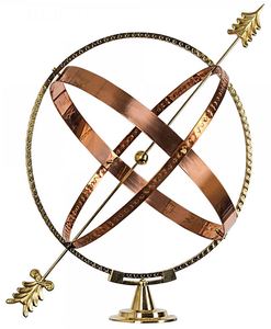 Casa Padrino Sonnenuhr Gold / Kupfer  50 x H. 60 cm - Nostalgische Garten Deko