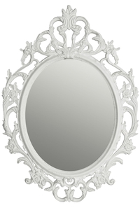 Casa Padrino Barock Wandspiegel Wei� / Gold 58 x H. 84 cm - Barockstil Spiegel