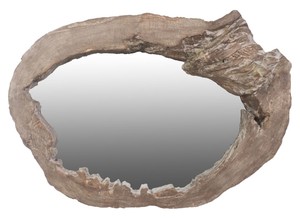 Casa Padrino Designer Spiegel / Wandspiegel in Wurzeloptik Braun 110 x 14 x H. 80 cm - Designerm�bel