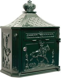 Casa Padrino Jugendstil Wandbriefkasten 41 x 20 x H. 50 cm - Verschiedene Farben - Wetterfester Briefkasten