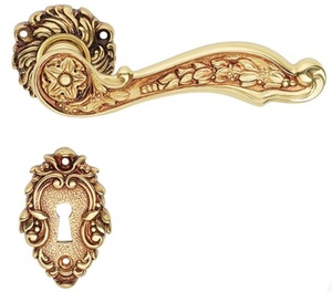 Casa Padrino Jugendstil Trgriff Set Franzsisches Gold 15,4 x H. 5,4 cm - Barock & Jugendstil Accessoires