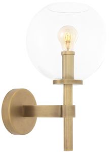 Casa Padrino Luxus Wandleuchte Antik Messing 18 x 26 x H. 35 cm - Hotel & Restaurant Leuchte