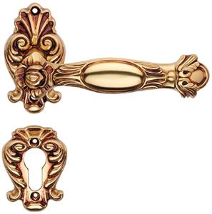 Casa Padrino Barock T�rklinken Set Franz�sisches Gold 15 x H. 8,2 cm - Barock Deko Accessoires