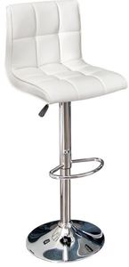 Casa Padrino Designer Barstuhl Kunstleder Wei  - Barhocker - Mbel Restaurant Hotel