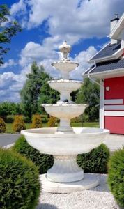 Casa Padrino Barock Springbrunnen  160 x H. 250 cm - Verschiedene Farben - 4-Stufiger Gartenbrunnen im Barockstil 